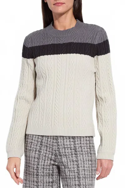 Lyssé Gabriel Cozy Sweater In Apres Ski Texture In White