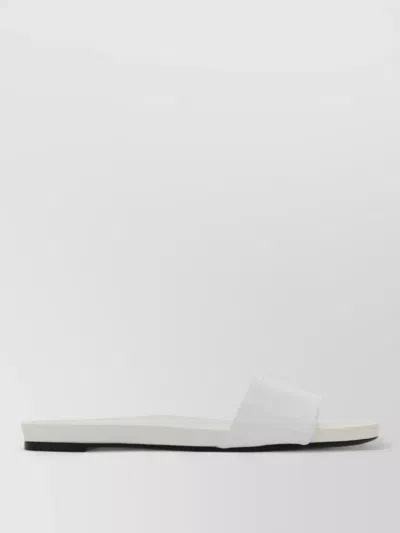 Prada White Leather Sandals In White
