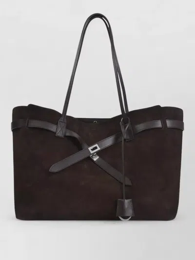 Balenciaga Dark Brown Bel Air Tote In Brown