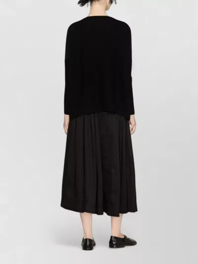Daniela Gregis Knit Pullover Round Neck Front Pockets In Black
