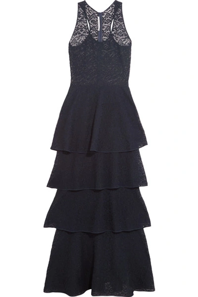 Stella Mccartney Layered Lace Maxi Dress In Black