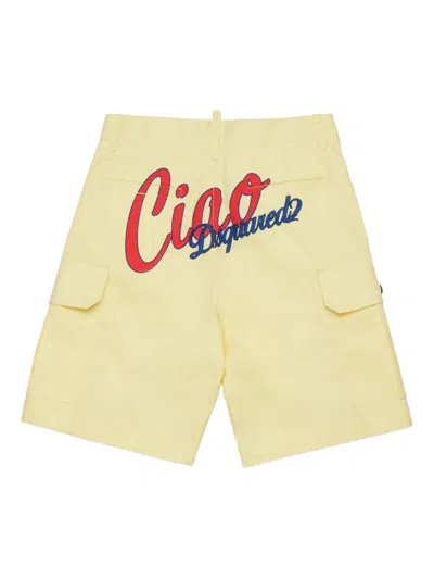 Dsquared2 Cargo-pocket Shorts In Yellow