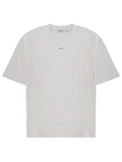 Off-white Graphic Print Crew Neck Short Sleeve T-shirt In White