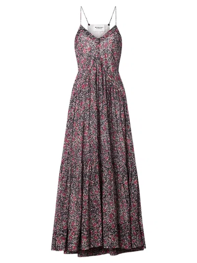 Isabel Marant Étoile Sabba Cotton Floral Printed Dress In Multi