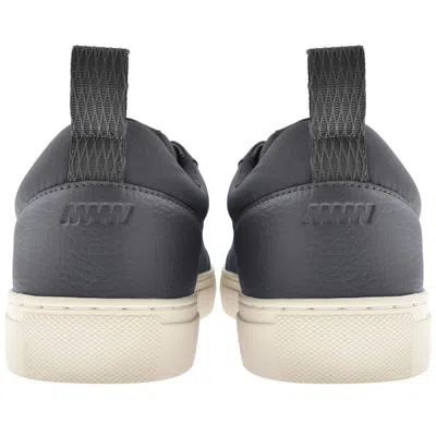 Hugo Boss Gary Burnished-leather Trainers With Hidden Laces In Black
