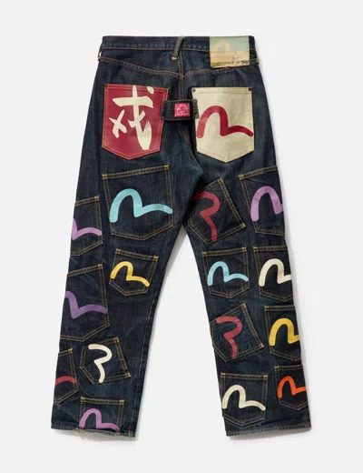 Evisu Multipocket Rainbow Denim In Black