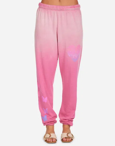 Lauren Moshi Nika Ombre Butterfly Heart In Pink