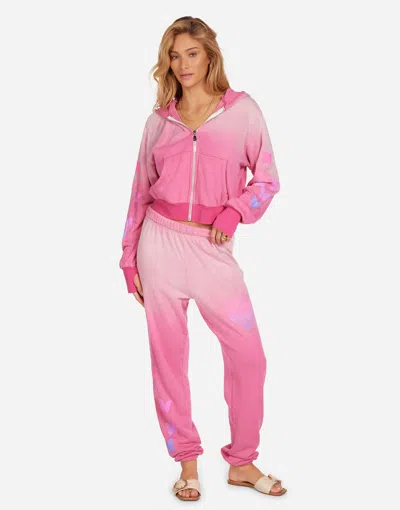 Lauren Moshi Nika Ombre Butterfly Heart In Pink