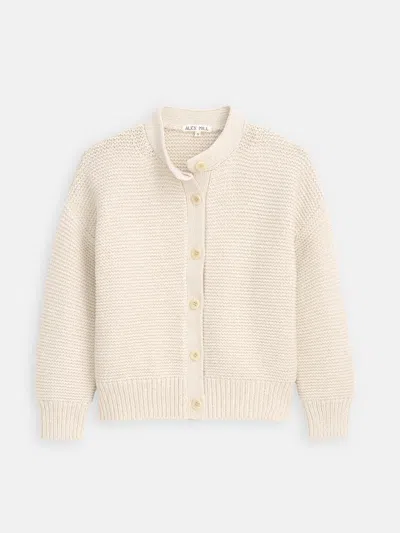 Alex Mill Nico Crewneck Cotton Cardigan In White