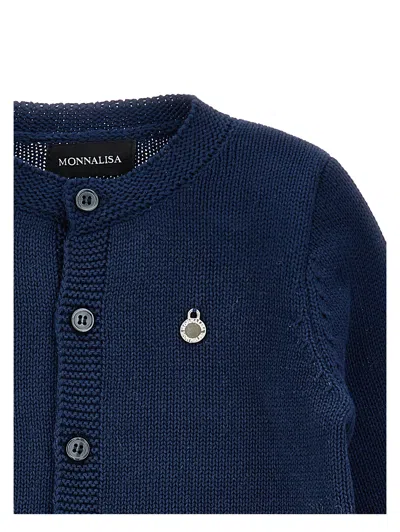 Monnalisa Basic Cardigan In Blue