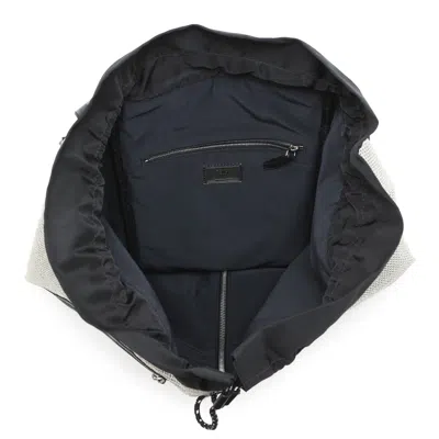 Pre-owned Fendi Black Ivory Nylon Mesh Backpack () In Multi