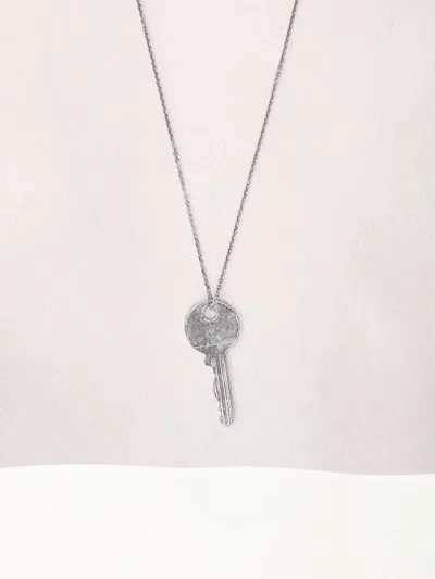 Mm6 Maison Margiela T-shirt With A Digitally Inspired Key Print On The Chest In White