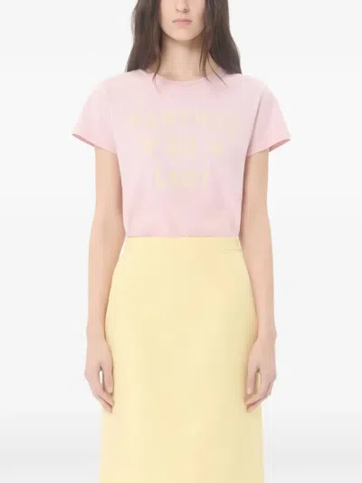 Valentino Garavani Printed Cotton T-shirt Clothing In Pink