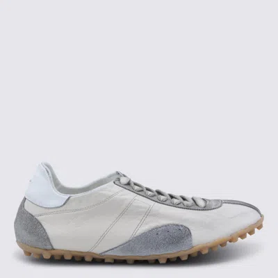 Maison Margiela Sprinters Beige Sneaker With Insert Design And Notched Sole In Leather Woman In Multi