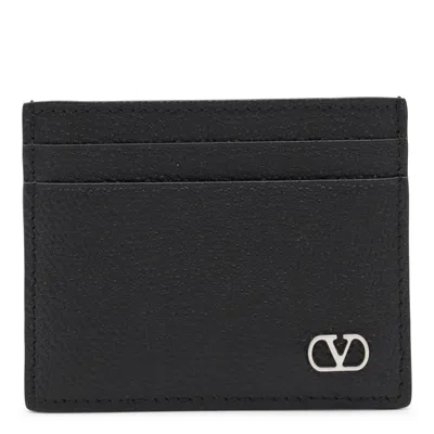 Valentino Garavani Vlogo Signature Garnet Calfskin Card Holder Accessories