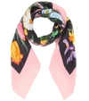 GUCCI Flora Snake printed silk scarf