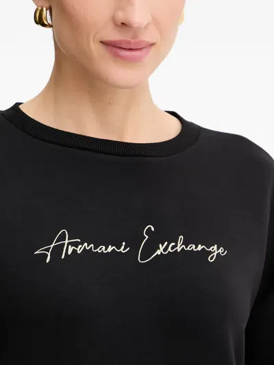 Armani Exchange Basic Crewneck Sweatshirt In Black