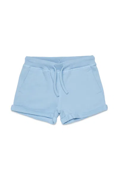 Dsquared2 Drawstring Cotton Shorts In Blue