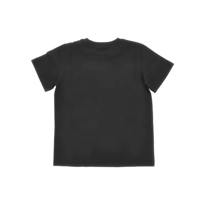 Moncler Cotton Jersey T-shirt With Logo Print Kids In Black