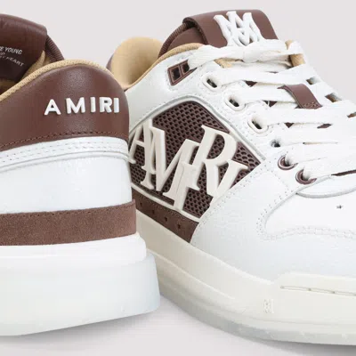 Amiri Men 'classic Low' White Sneaker With Maxi Logo On The Side And Tone-on-tone Ma Quad Motif In L In Multi