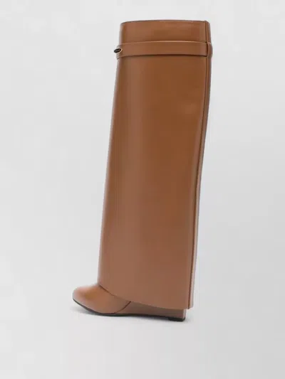 Givenchy Brown Leather Boots In Brown