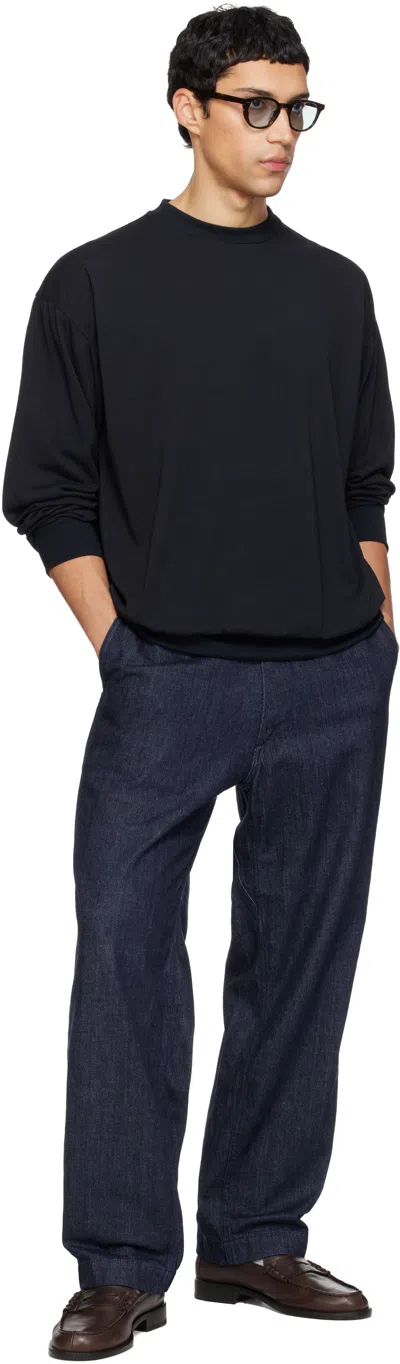 Nanamica Black Polyester Jersey L/s T-shirt In Blue