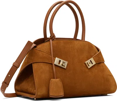 Ferragamo Tan Hug M Hand Bag