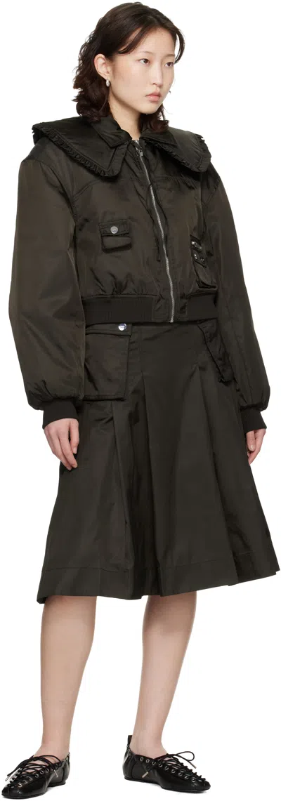 Ganni C.p.company Total Eclipse Zip Lens Cotton Hoodie In Blue