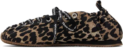 Ganni Ballet-inspired Lace-up Sandals With 0.7 Cm Heel In Black