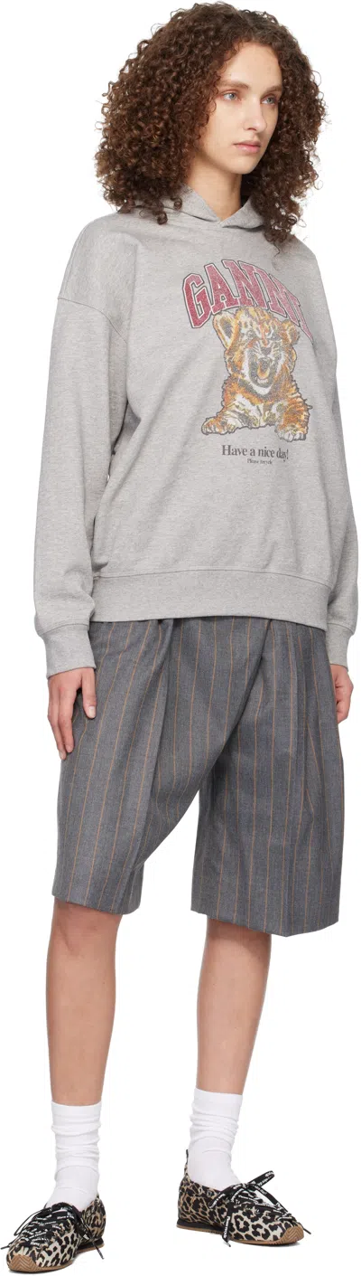 Ganni Ballet-inspired Lace-up Sandals With 0.7 Cm Heel In Black