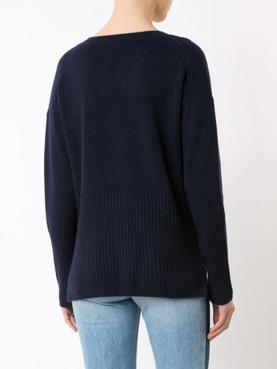 Shop Derek Lam 10 Crosby V-neck Sweater - Blue