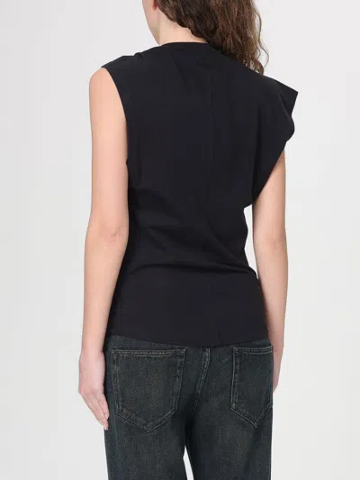 Isabel Marant Nayda Gathered Cotton Jersey T-shirt In Black