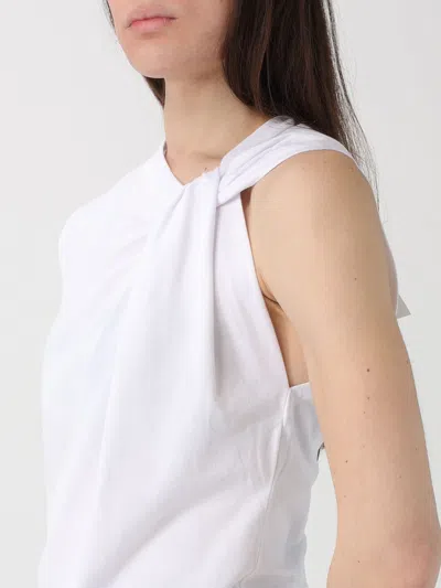 Isabel Marant Organic Cotton Ribbed Crew-neck Asymmetric Sleeveless Cutout T-shirt In White