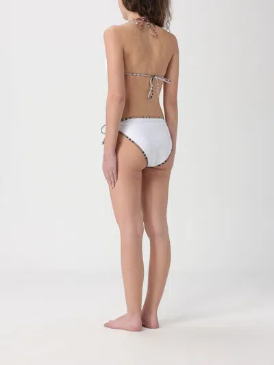 Burberry Mata Checked-piped Triangle Bikini In White
