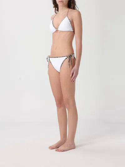 Burberry Mata Checked-piped Triangle Bikini In White