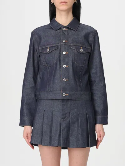 A.p.c. A. P.c. Dion Contrast-stitching Jacket In Blue