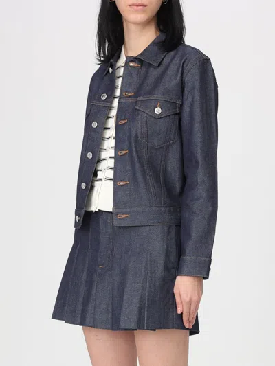 A.p.c. A. P.c. Dion Contrast-stitching Jacket In Blue