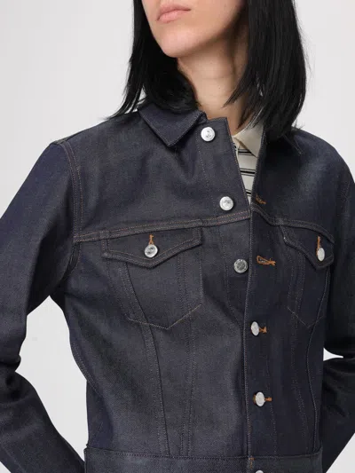 A.p.c. A. P.c. Dion Contrast-stitching Jacket In Blue