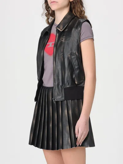 Diesel Distressed Mini Gilet Bomber For Women In Multi