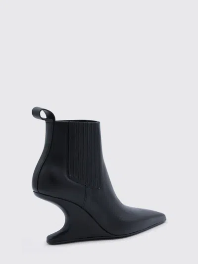 Rick Owens Ankle Boot With Pointed Toe And Sculptural Heel In Black