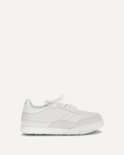 Givenchy White Calf Leather Bos Taurus Low Top Sneakers In Multi