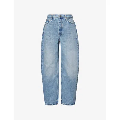 Anine Bing Five-pocket Denim Trousers Featuring Belt Loops In Blue
