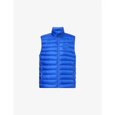 Canada Goose Men Electric Blue Polyester Sleeveless Stratus Down Jacket