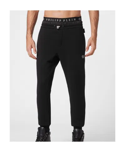 Philipp Plein Jogging Trousers Monogram Paisley Men In Black