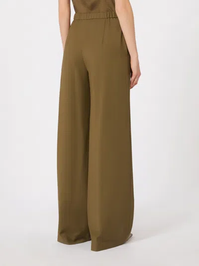 Max Mara Meditto Belted Wide-leg Trousers In Brown