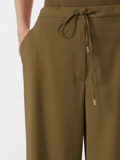 Max Mara Meditto Belted Wide-leg Trousers In Brown