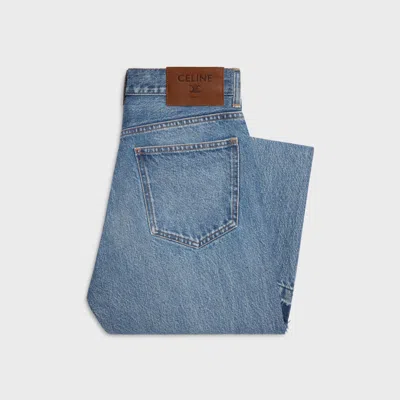 Celine Light Blue Relaxed Jeans In Blue