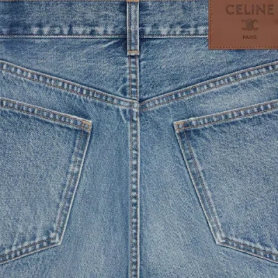 Celine Light Blue Relaxed Jeans In Blue