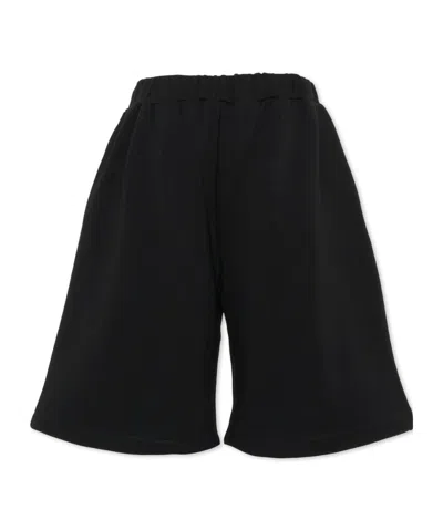 Marni Cotton Shorts With Logo Print Kids In Black