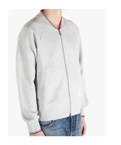 Thom Browne Pique Loopback Bomber In White